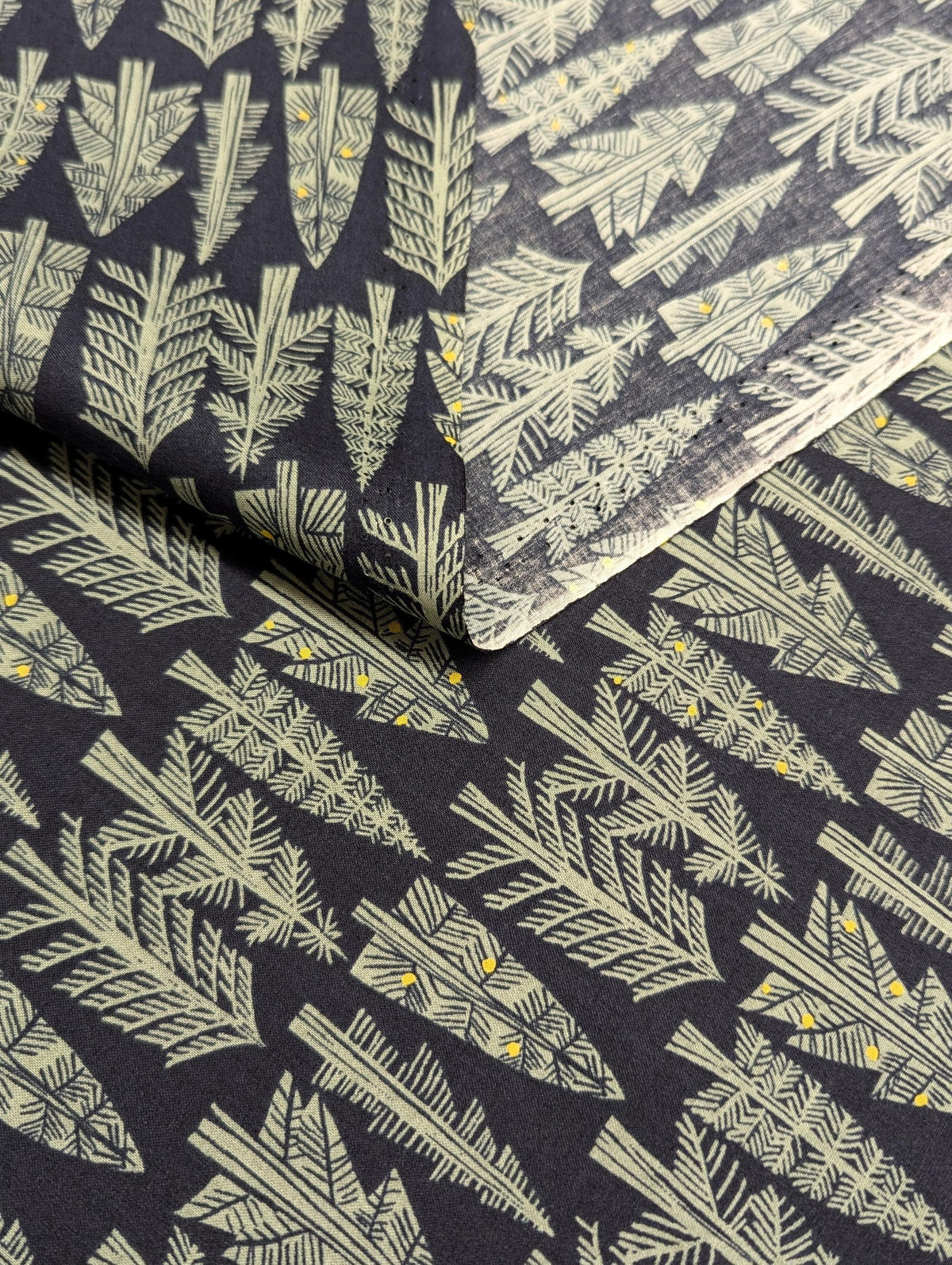 Hokkoh - Holiday Forest Cotton Lawn - Dark Blue