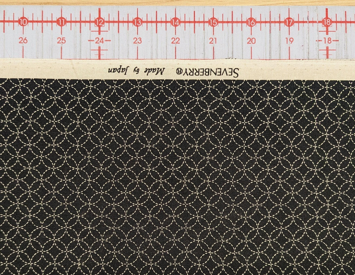 Sevenberry - Small Shippo Cotton Fabric - Black