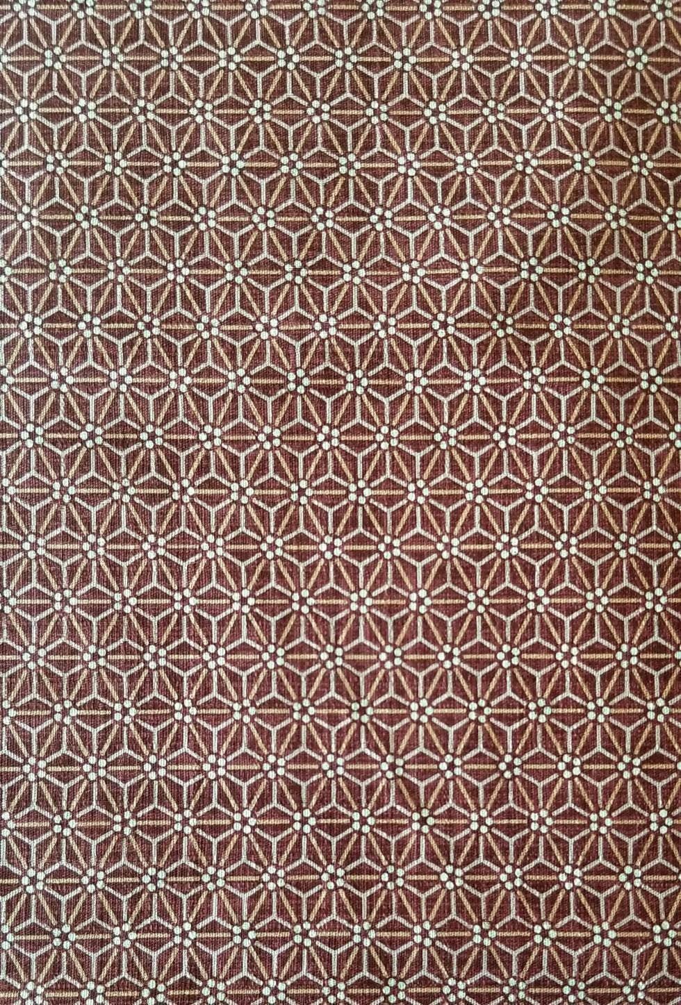Morikiku - Hemp Leaf Star Cotton Dobby - Mulberry
