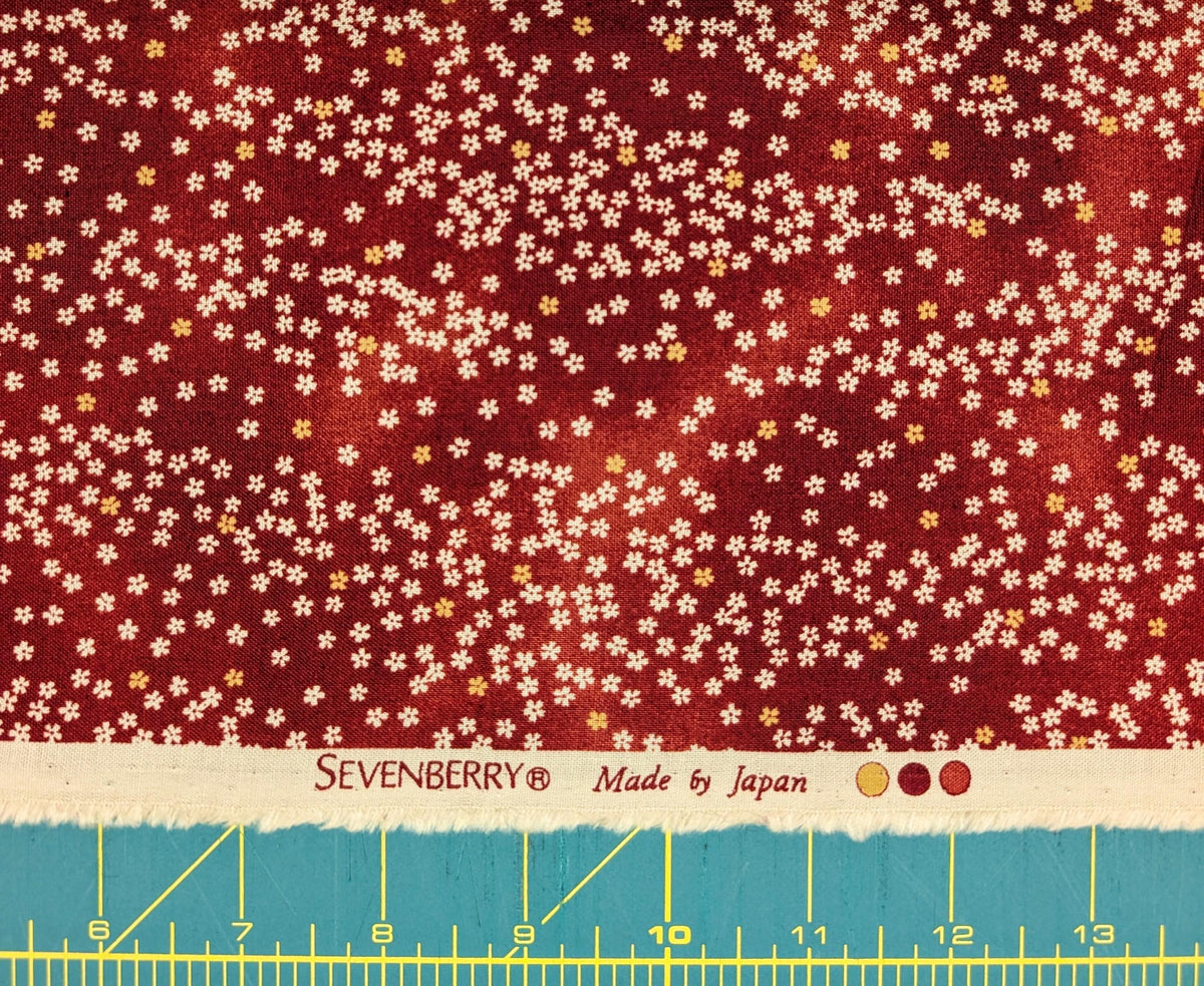 Cherry Blossom Sky Sevenberry Japanese cotton fabric 88234-2-4 red