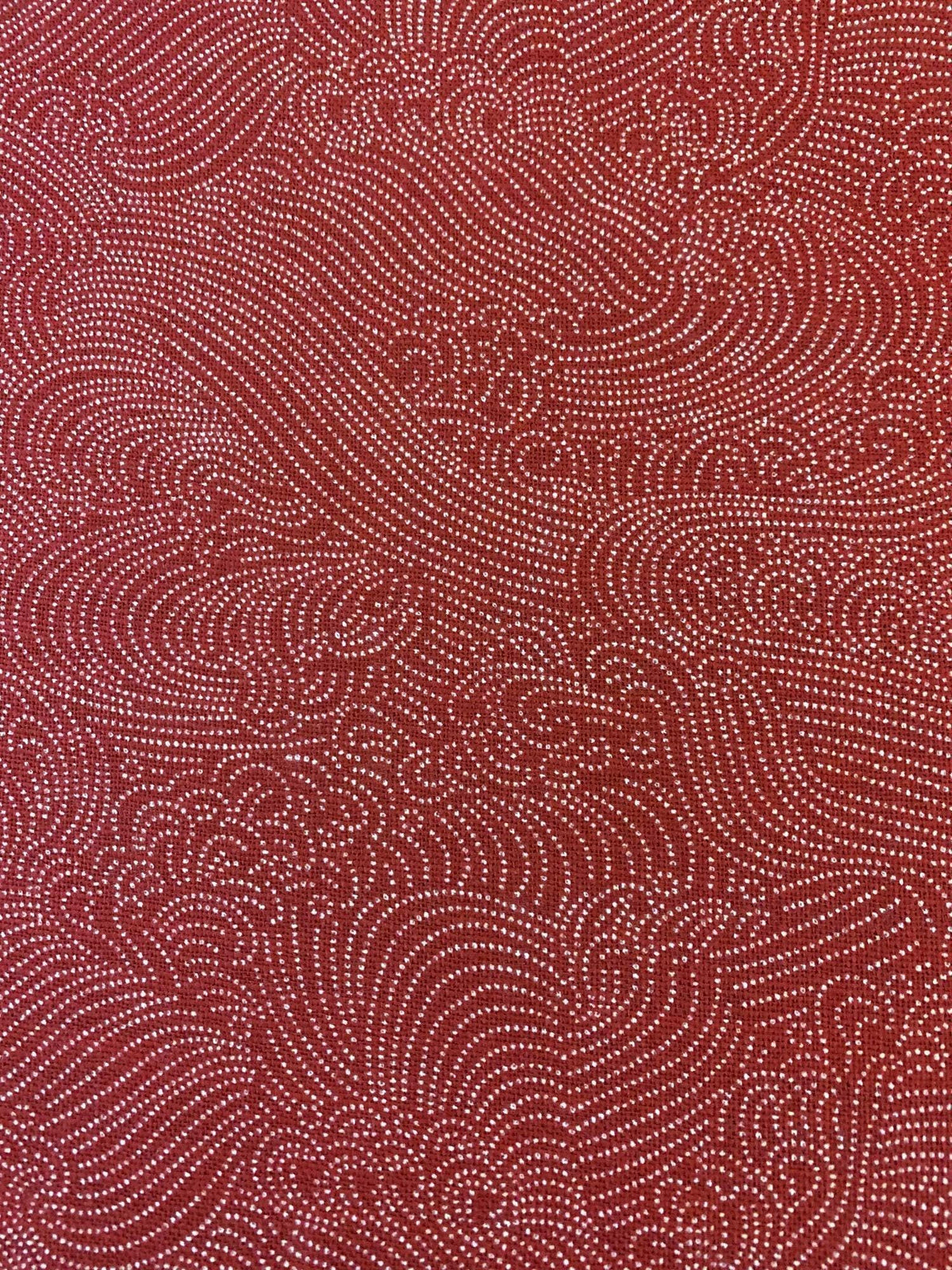 Sevenberry - Dotted Waves Cotton Fabric - Red