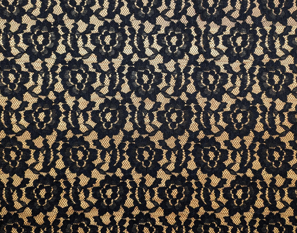 Japanese Flowered Lace 42866-4 black
