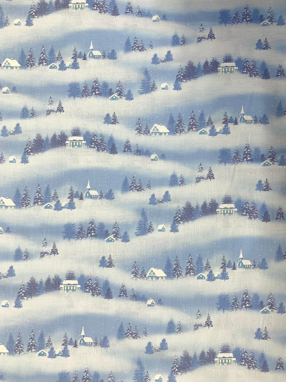 Vancet - X’mas By Yoko Oodachi Cotton Fabric - Midday Blue