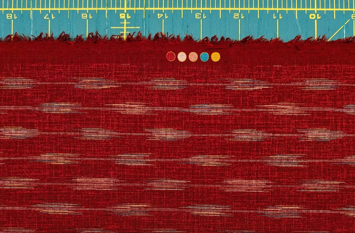 Morikiku - Arrows Cotton Dobby - Red