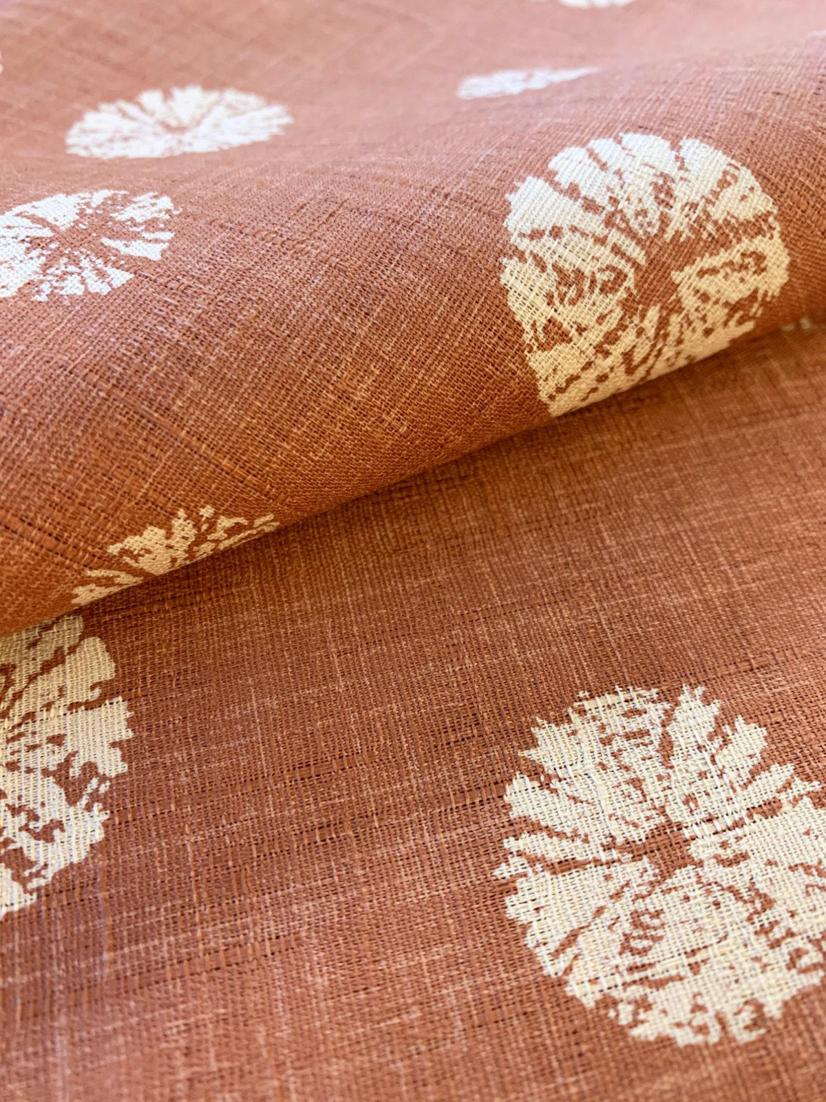 Morikiku - Shibori Sand Dollars Cotton Dobby - Salmon Pink Beige