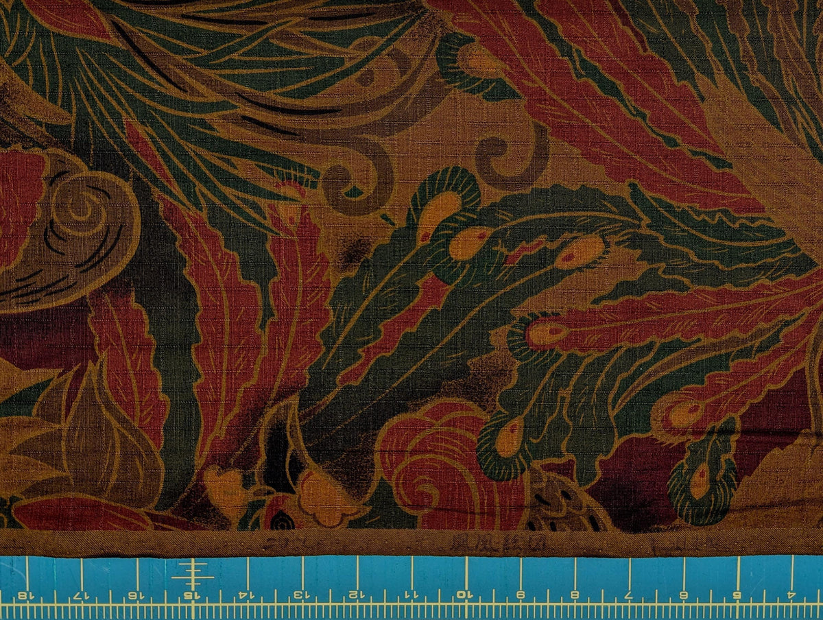 Kobayashi - Rising Phoenixes Cotton Dobby - Dark Sepia