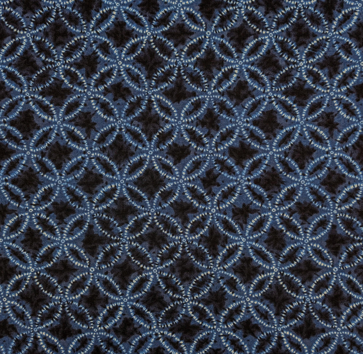 Sevenberry - Shippo Printed Shibori-Style Collection Cotton Fabric - Navy