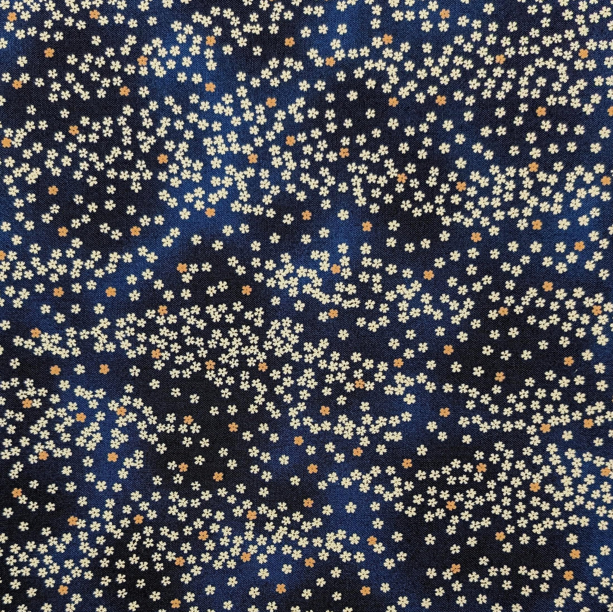 NEW Cherry Blossom Sky Sevenberry Japanese cotton fabric 88234-2-1 navy blue