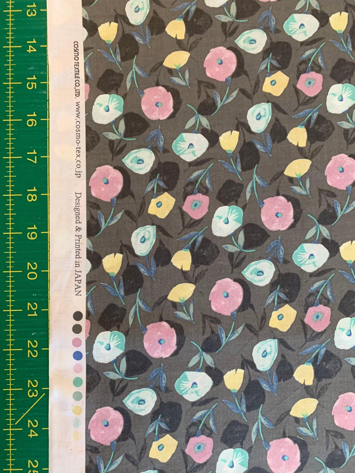 Cosmo - Poppy Shadows Cotton Lawn - Blue Pink Yellow