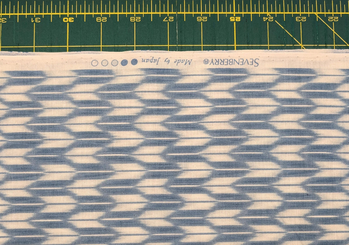 Sevenberry - Arrow Printed Shibori-Style Collection Cotton Fabric - Light Blue