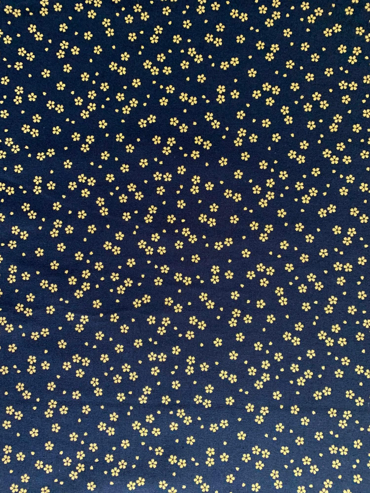 Sevenberry - Golden Cherry Blossoms Cotton Fabric - Blue