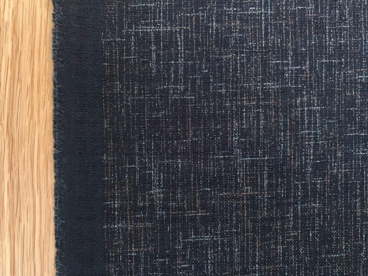 Sevenberry - Solid Woven-Look Cotton Fabric - Black