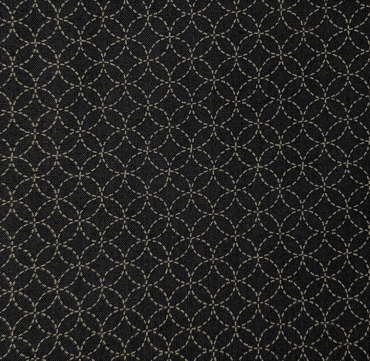 Sevenberry - Small Shippo Cotton Fabric - Black and Gray