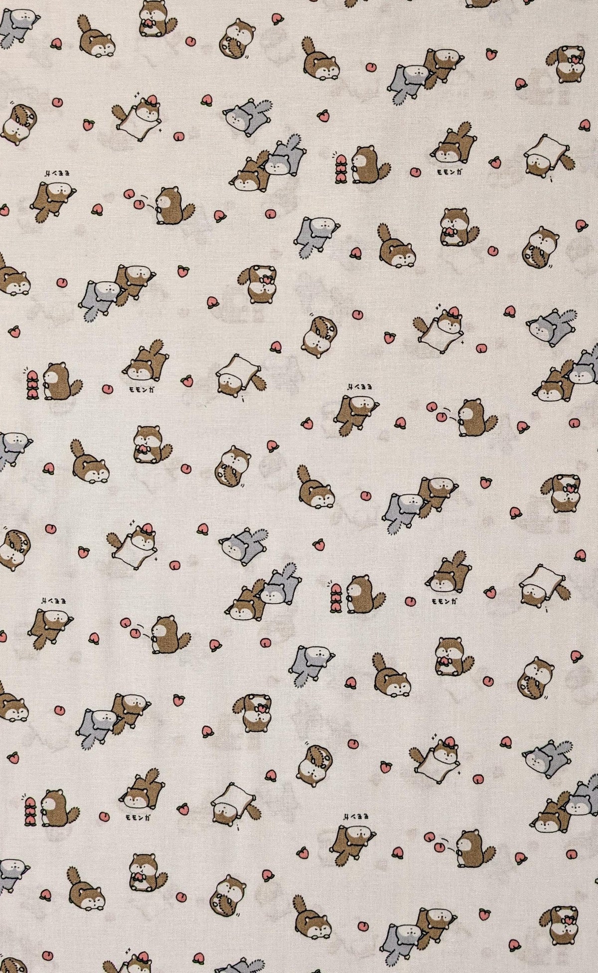 Cosmo - NEW Flying Squirrels & Peaches Cotton - White