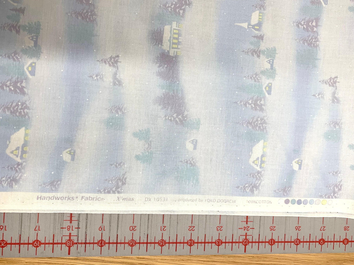 Vancet - X’mas By Yoko Oodachi Cotton Fabric - Dawn Blue