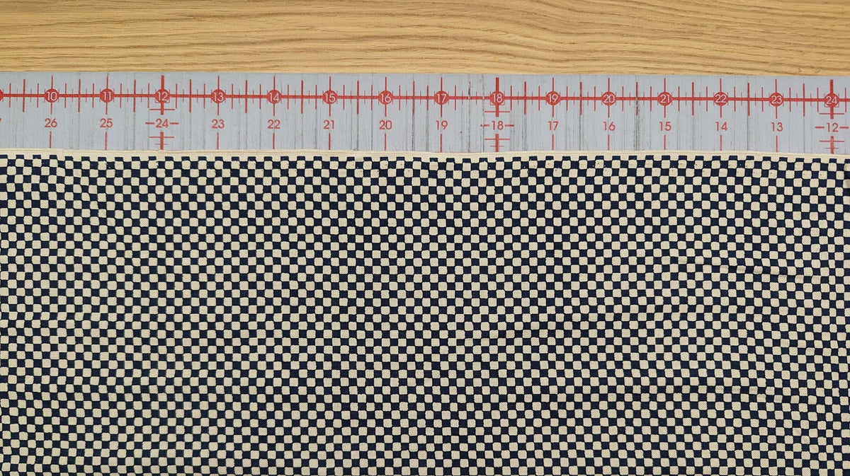 Ichimatsu Checkerboard Sevenberry Japanese cotton fabric 88222-4-4 blue