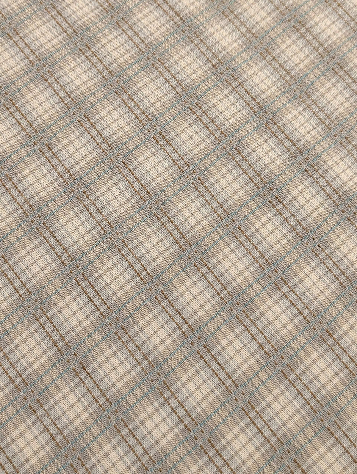 Textile Pantry - Junko Matsuda Yarn Dyed Plaid Cotton Fabric - White and Gray