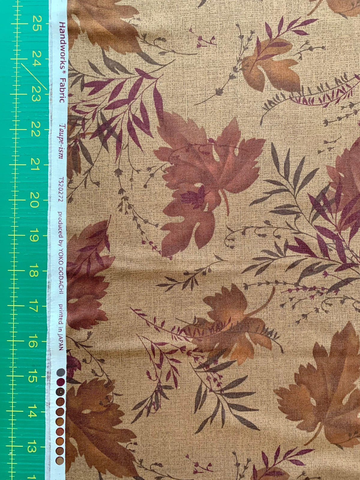 Vancet - Autumn Leaf Taupe-Ism Printed Cotton Taupe - Brown
