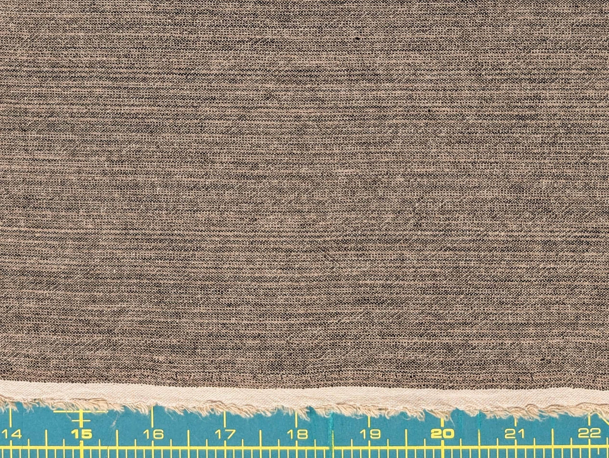 Cosmo - Japanese Yarn Dyed Textured Cotton Taupe - Beige