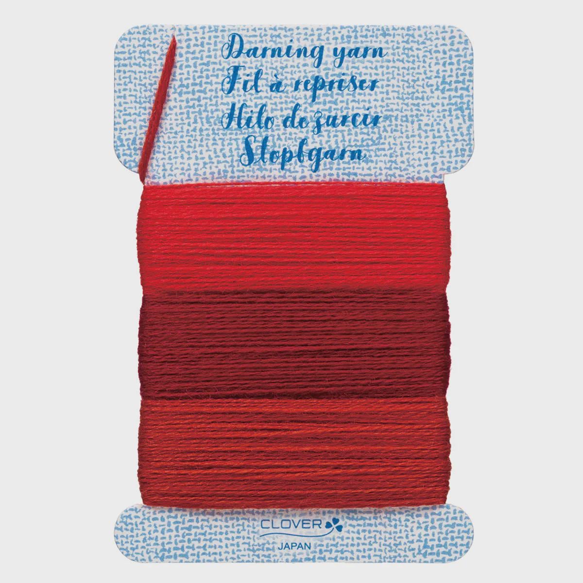 Clover Japanese Darning Yarn 3 Color Assortment #7951 RED