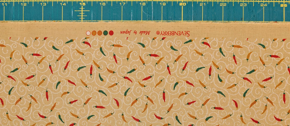 Sevenberry - Tiny Chilis Cotton Fabric - Beige