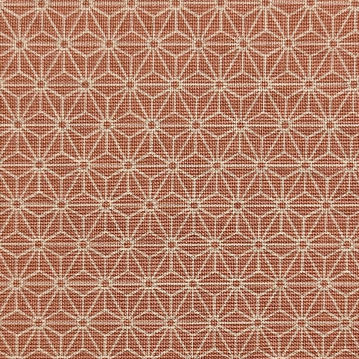 Sevenberry Small Asanoha stars Japanese cotton fabric 88222-2-11 beige & pink