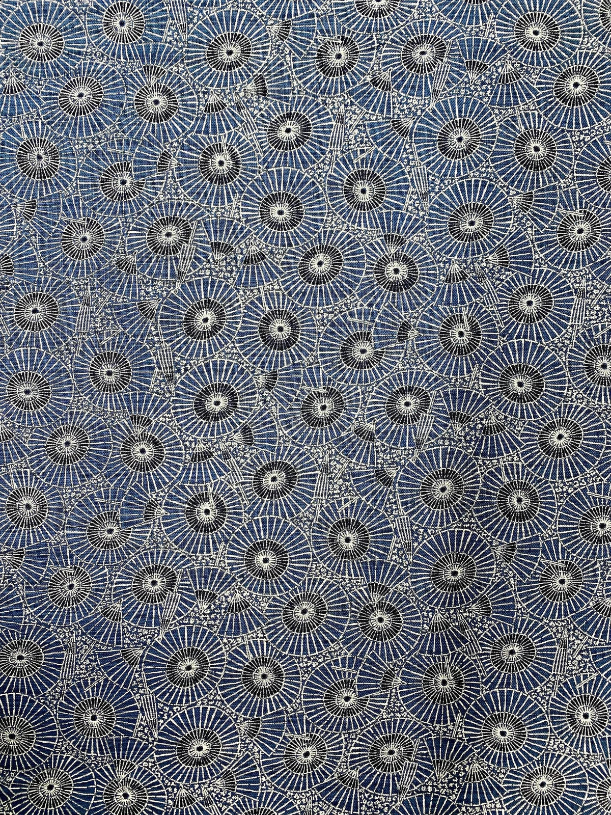 Sevenberry - Vintage Parasols Cotton Fabric - Medium Blue