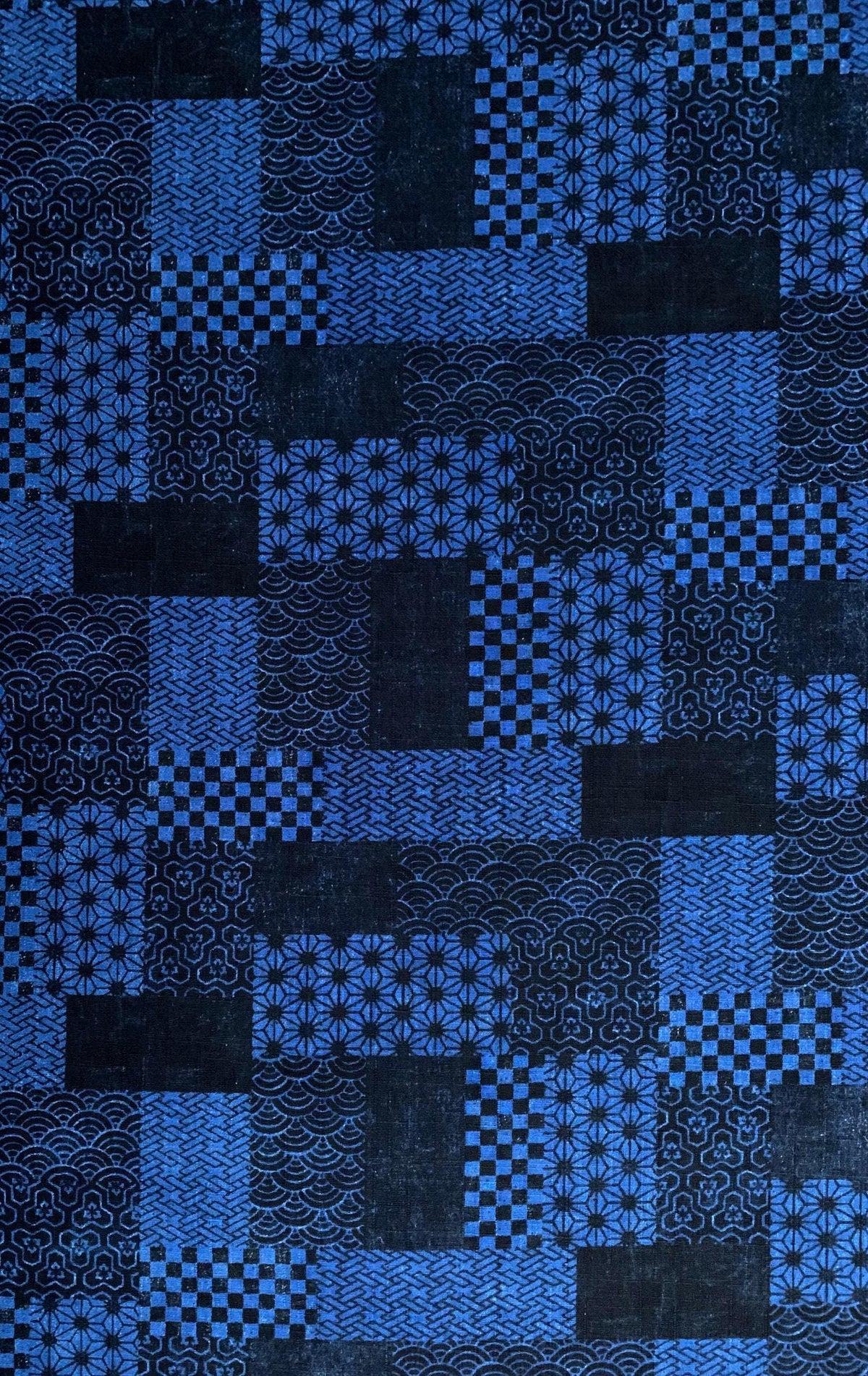 Sevenberry - Patchwork Cotton Dobby - Dark Blue