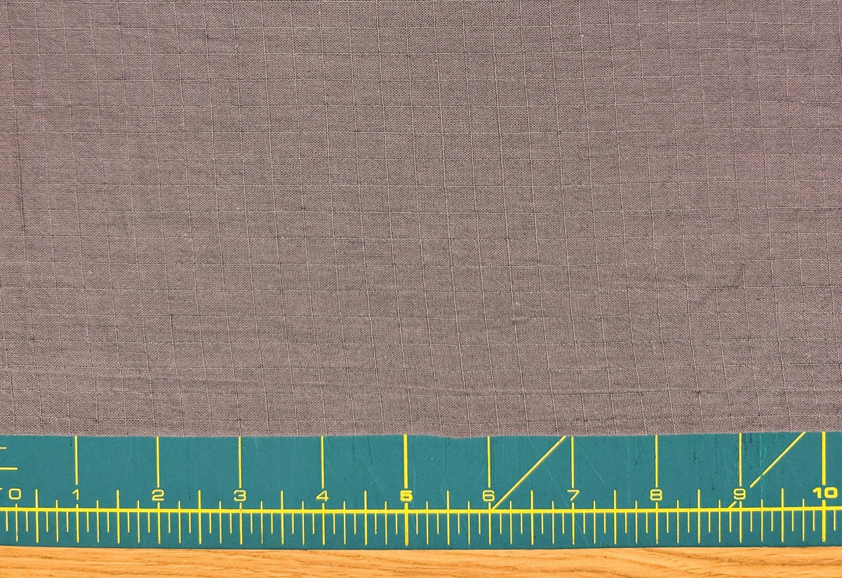 NEW Soft Gridded Dobby Cosmo Japanese cotton linen fabric AD-5747 289 mouse gray