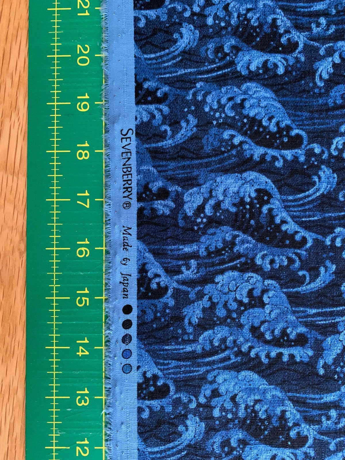 Sevenberry - Ocean Waves Cotton Dobby - Dark Blue