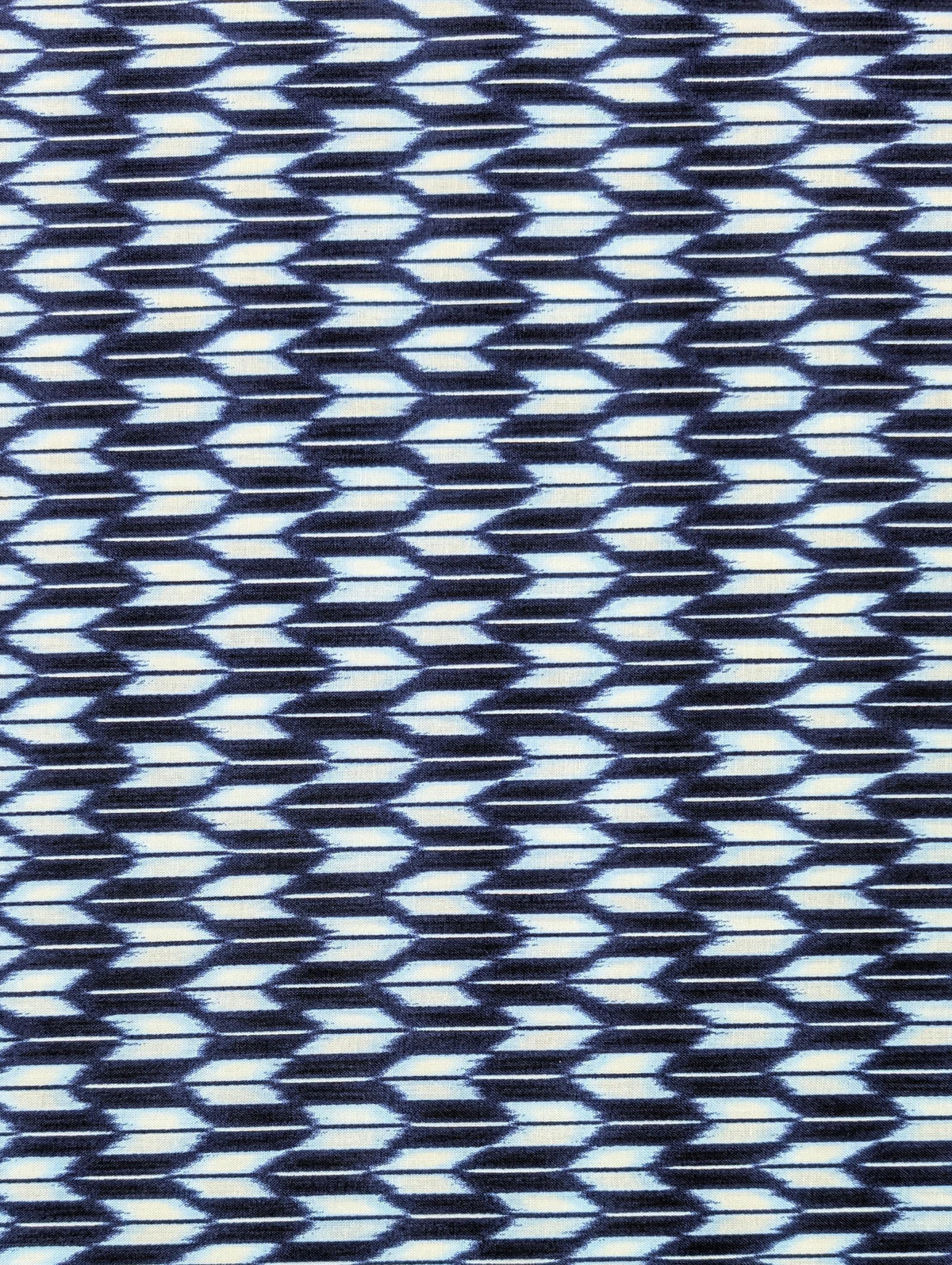 Sevenberry - Arrow Printed Shibori-Style Collection Cotton Fabric - Blue White Navy