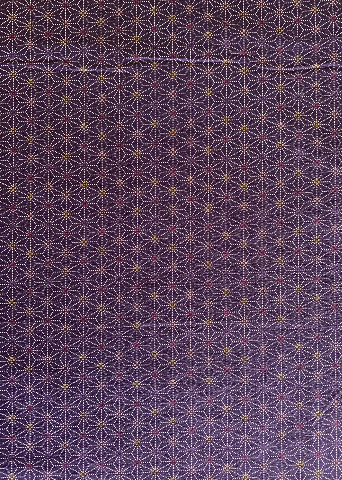 Sevenberry - Dotted Asanoha Stars Cotton Fabric - Purple