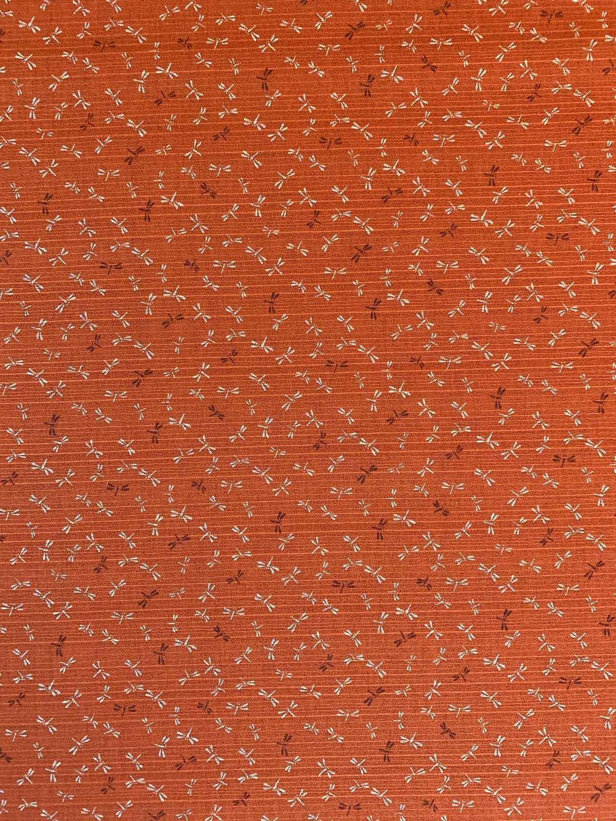 Sevenberry - Double Sided Dragonfly and Same-Komon Cotton Shantung - Orange Purple