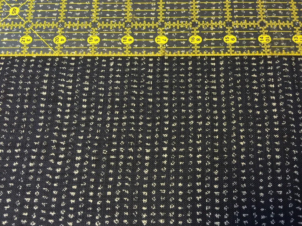 Sevenberry - Rustic Tiny Dot "Kasuri" Style Cotton Fabric - Navy Indigo Blue