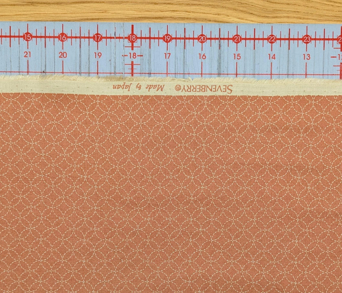 Sevenberry - Small Shippo Cotton Fabric - Coral Pink