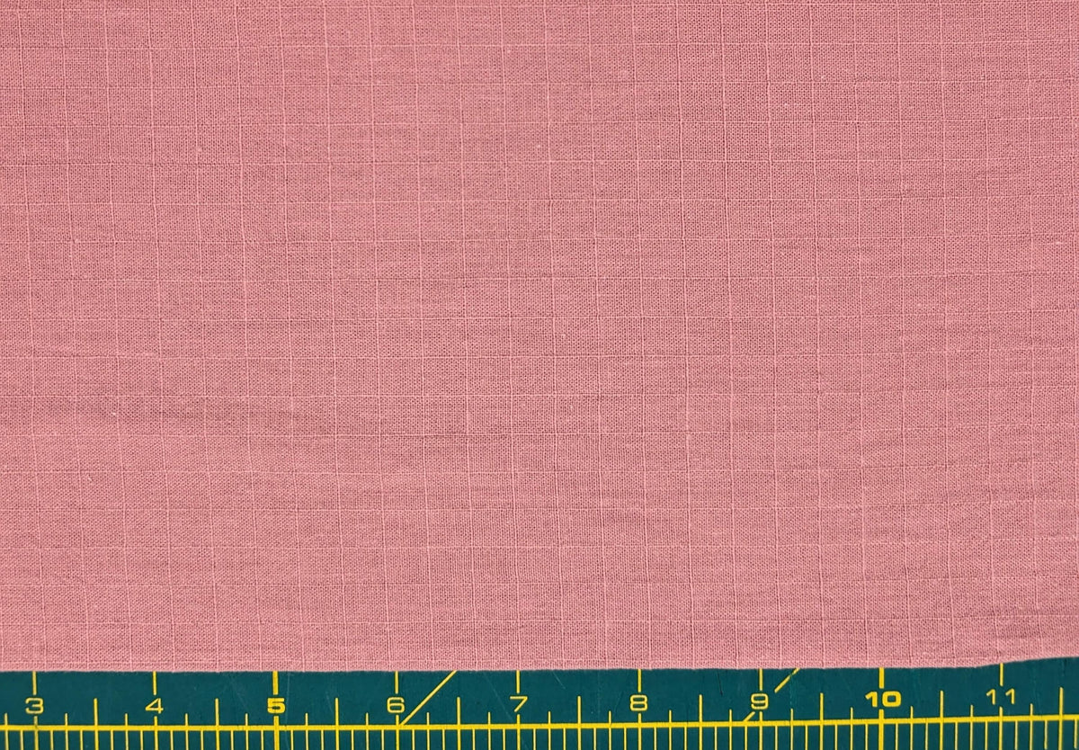 NEW Soft Gridded Dobby Cosmo Japanese cotton linen fabric AD-5747 33 light pink
