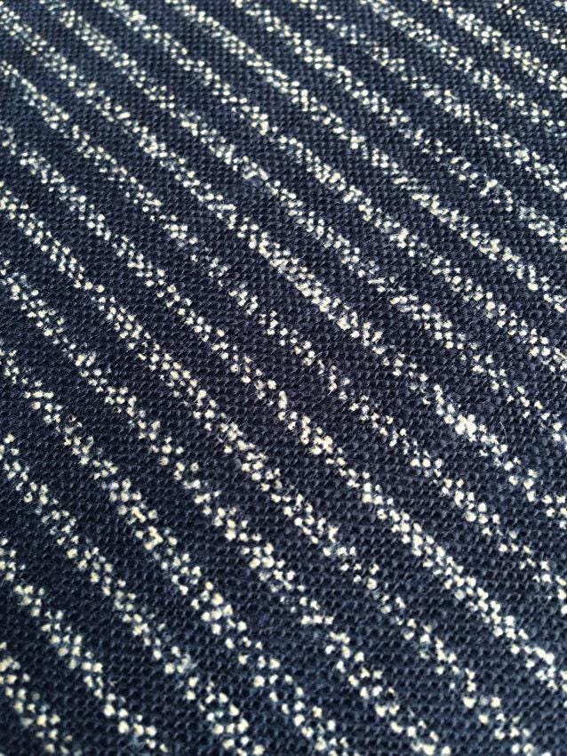 Sevenberry - Rustic Stripe Cotton Fabric - Navy Blue