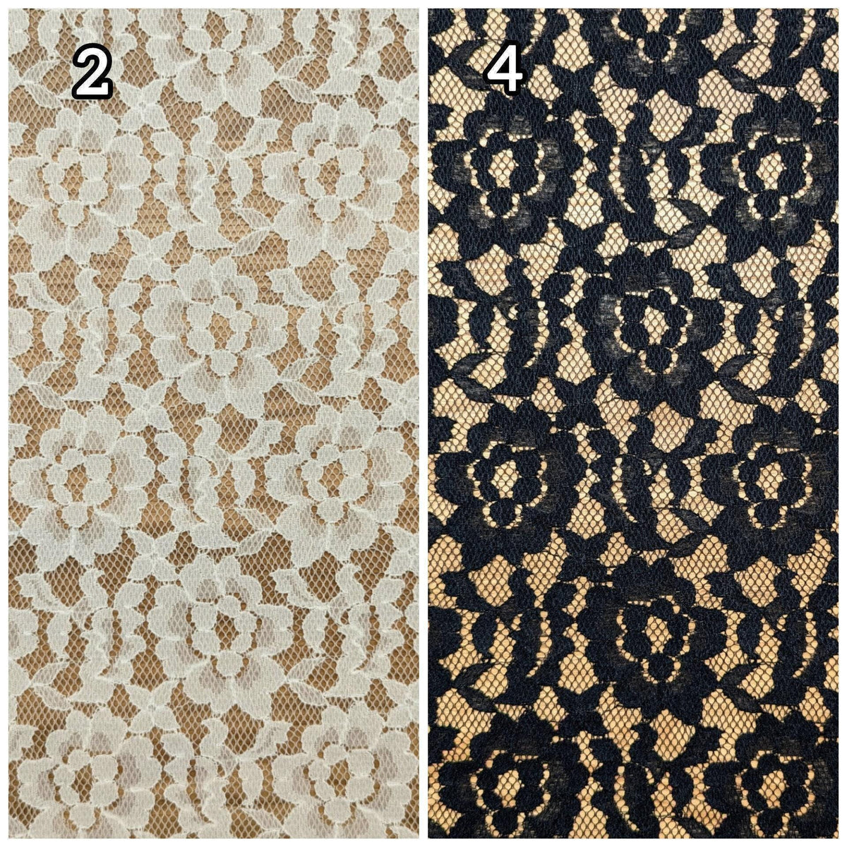Japanese Flowered Lace 42866-4 black