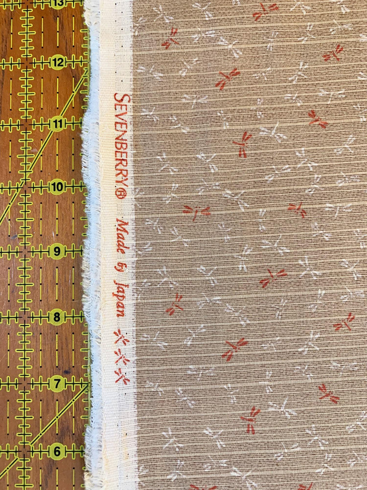 Sevenberry - Double Sided Dragonfly and Same-Komon Cotton Shantung - Beige Pink