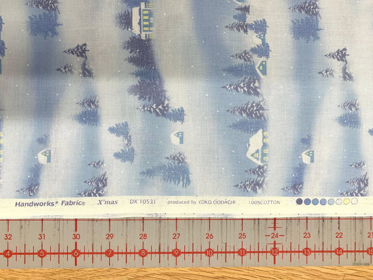 Vancet - X’mas By Yoko Oodachi Cotton Fabric - Midday Blue