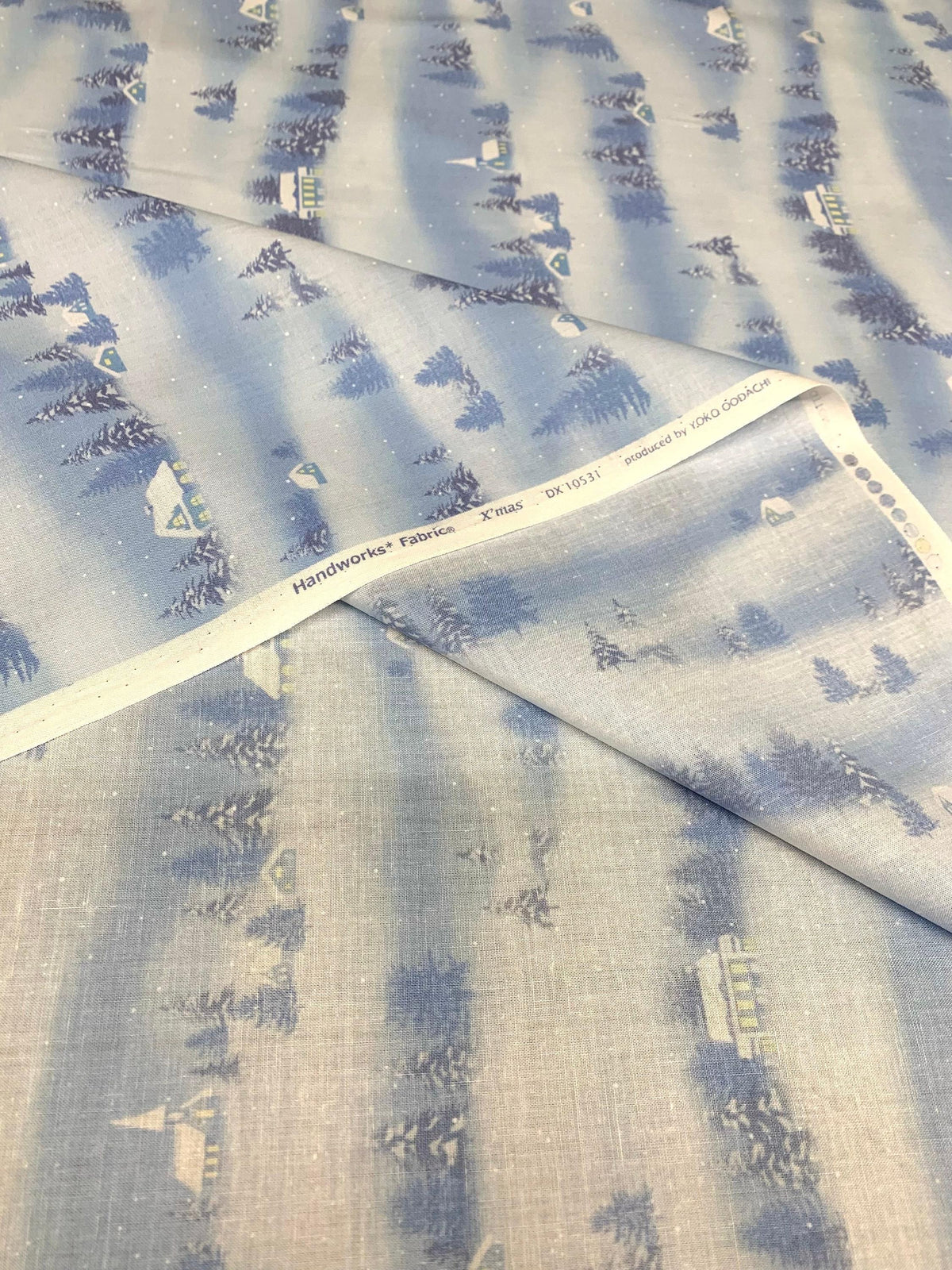 Vancet - X’mas By Yoko Oodachi Cotton Fabric - Midday Blue