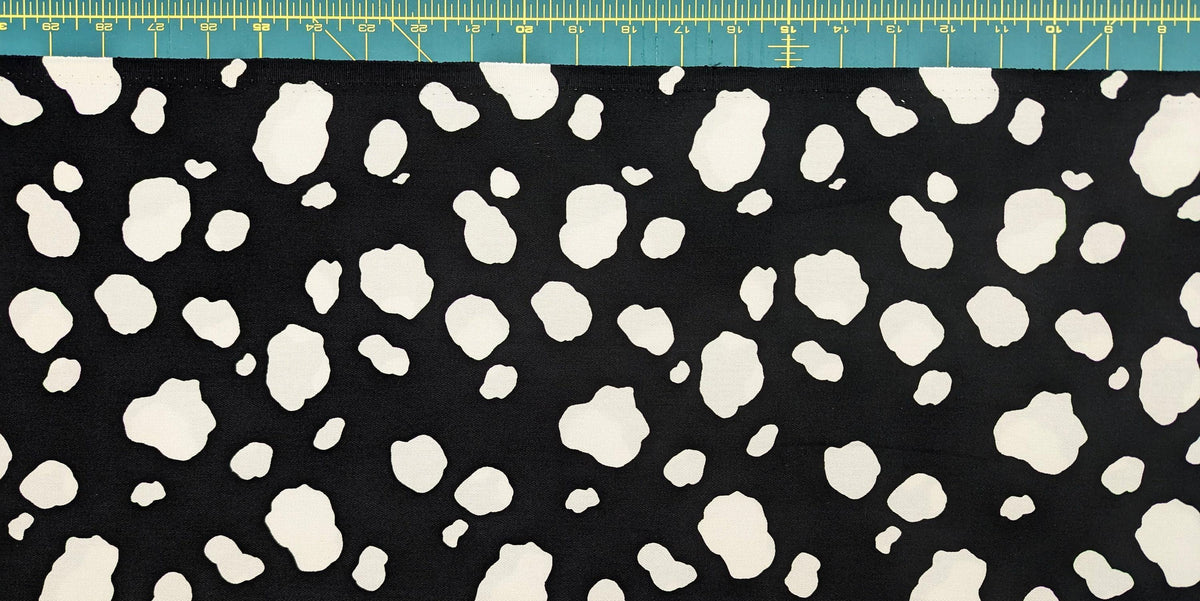Koyama - Cow Print Cotton Fabric - Black and White