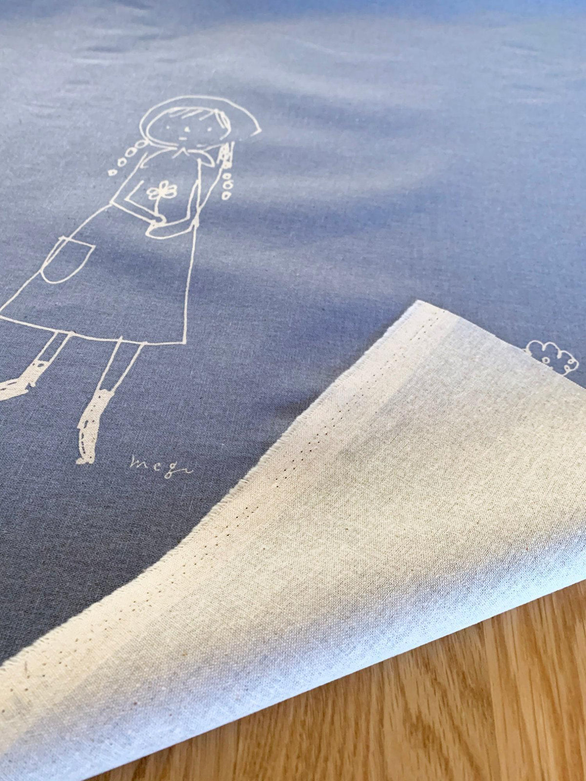 Kei - Megumi Sakakibara Collection Cotton Linen Panel - Lavender Gray