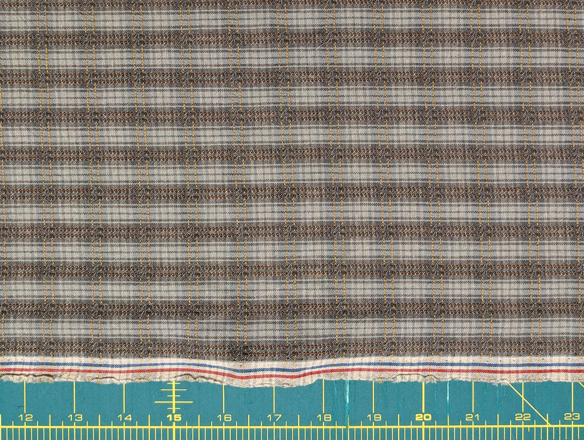 Textile Pantry - Junko Matsuda Yarn Dyed Plaid Cotton Fabric - Blue and Gray