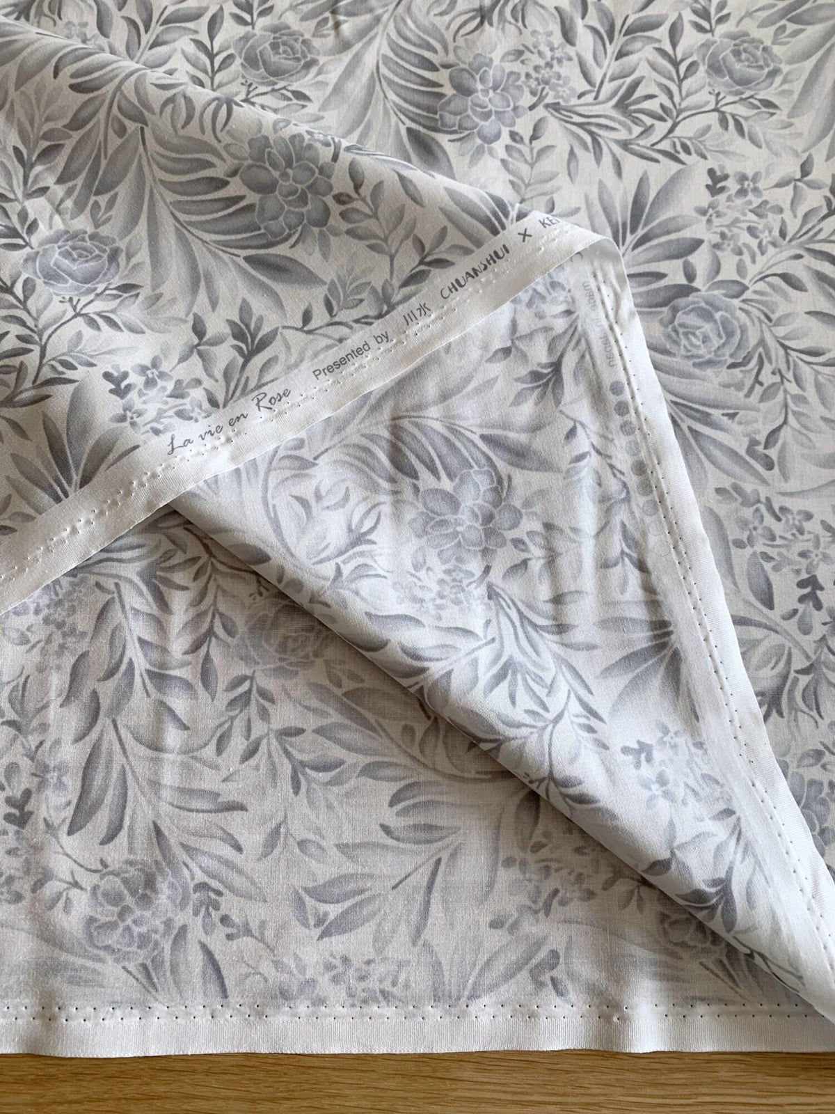 Orimono Imports - La Vie En Rose Cotton Taupe - Light Gray