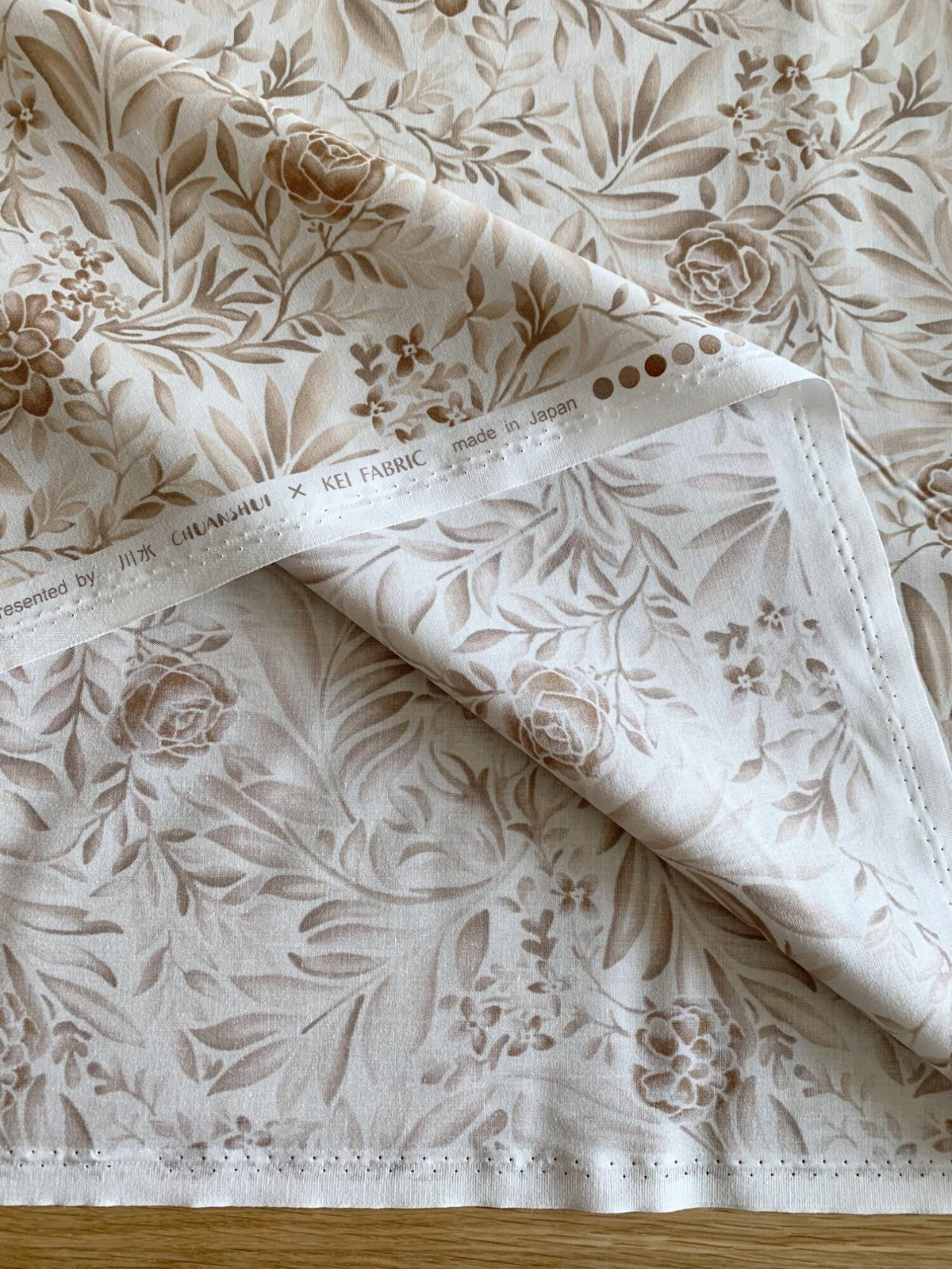 Orimono Imports - La Vie En Rose Cotton Taupe - Sepia