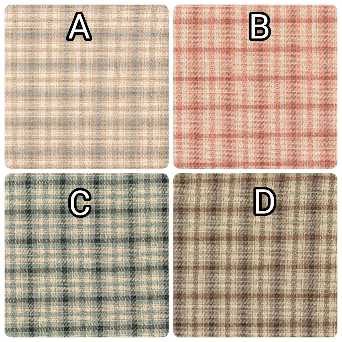 Textile Pantry - Junko Matsuda Yarn Dyed Plaid Cotton Fabric - Brown and Beige