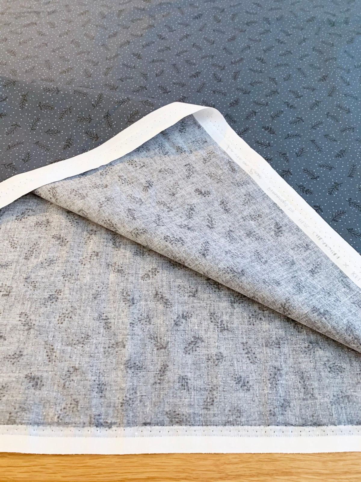 Orimono Imports - La Vie En Rose Cotton Taupe - Slate Blue