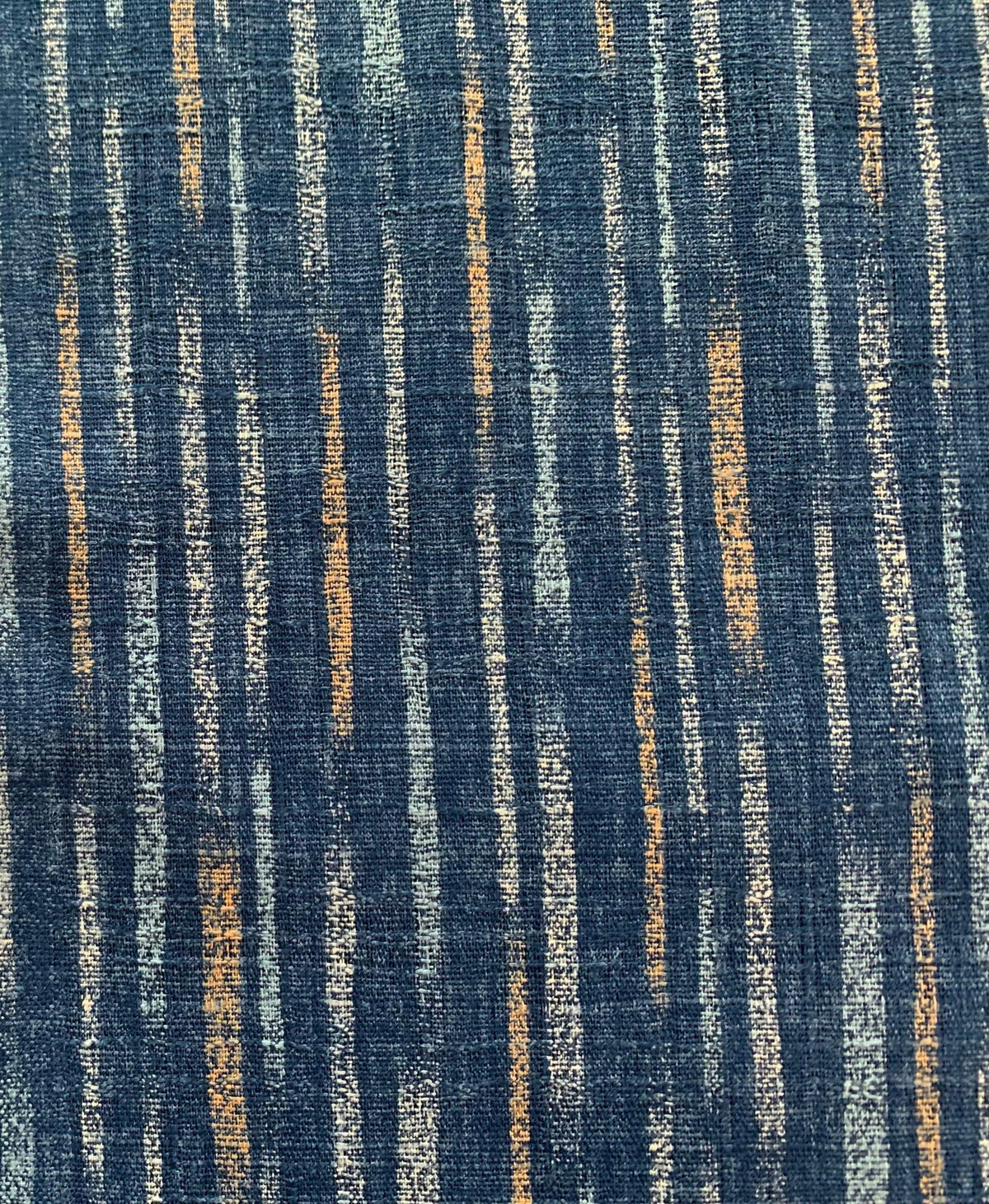 Morikiku - Chalk Stripe Cotton Dobby - Blue