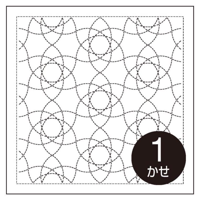 Olympus - Nagomi Collection "Onoe-Gasane" Cotton Sashiko Sampler Cloth - White
